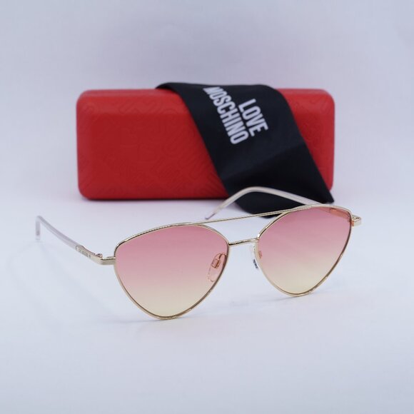 Final Price! Moschino MOL024/S 0C9A TX Gold/Pink Sunglasses
